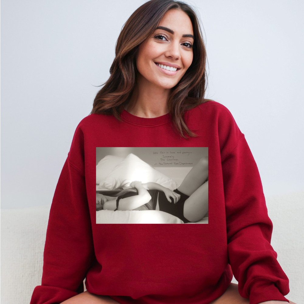 TS Tortured Poets Department Album Cover Crewneck Sweatshirt (Multiple Colors)