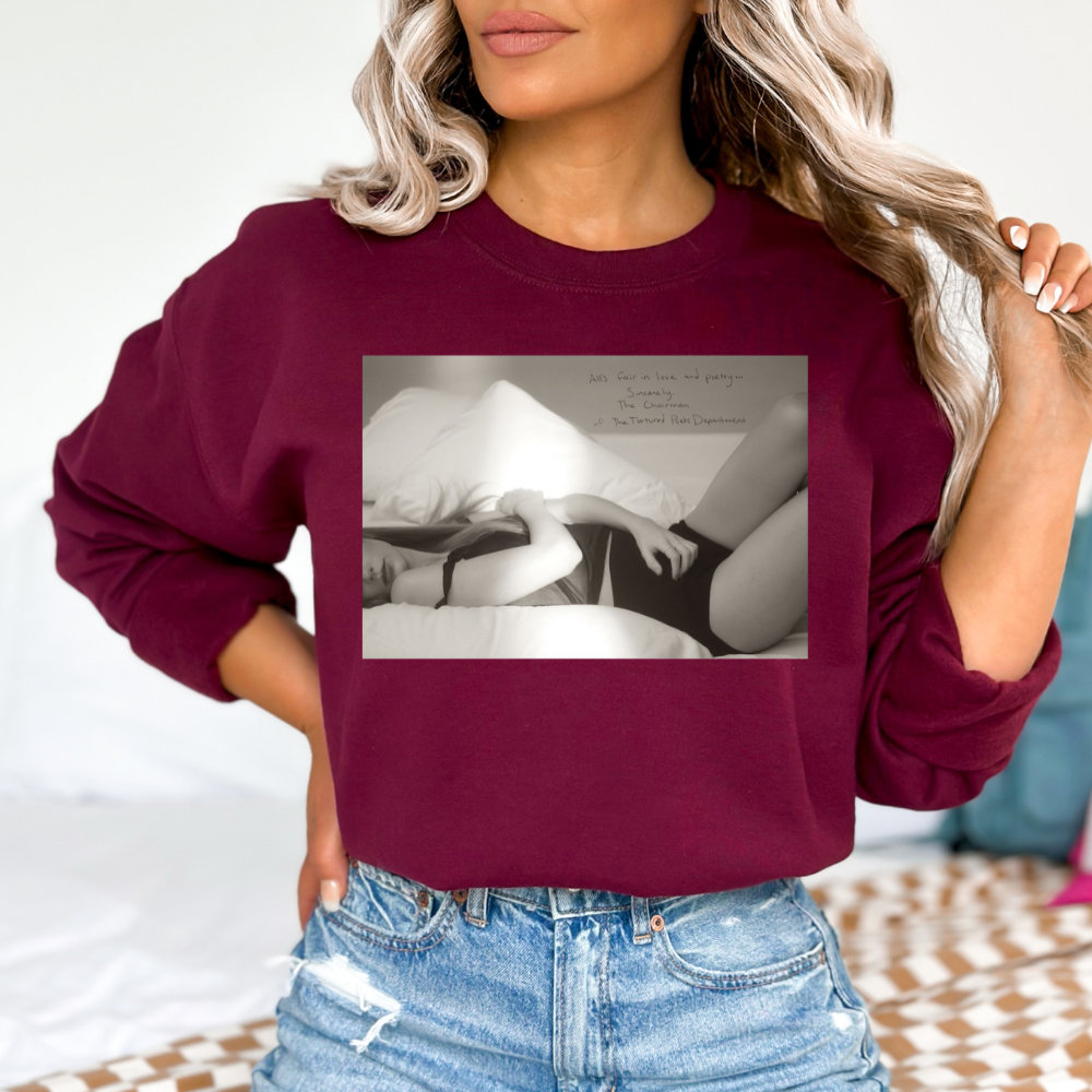 TS Tortured Poets Department Album Cover Crewneck Sweatshirt (Multiple Colors)