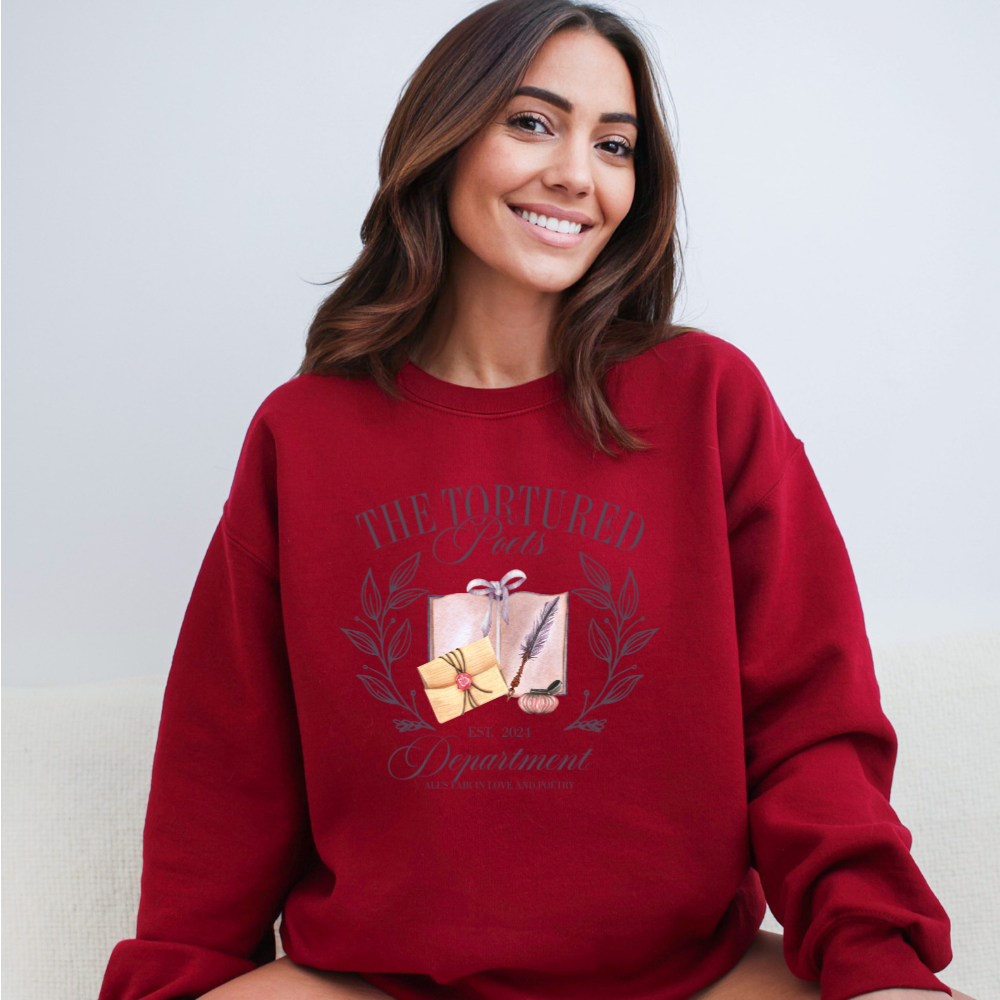 The Tortured Poets Department Crest Crewneck Sweatshirt (Multiple Colors)