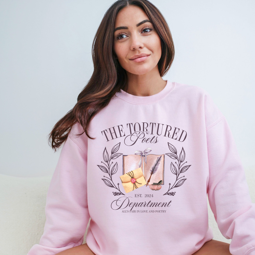 The Tortured Poets Department Crest Crewneck Sweatshirt (Multiple Colors)