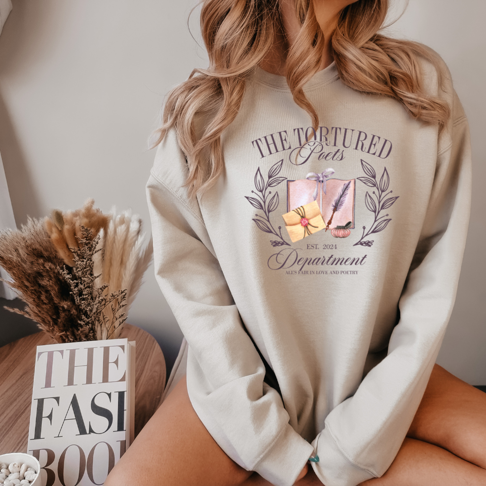 The Tortured Poets Department Crest Crewneck Sweatshirt (Multiple Colors)