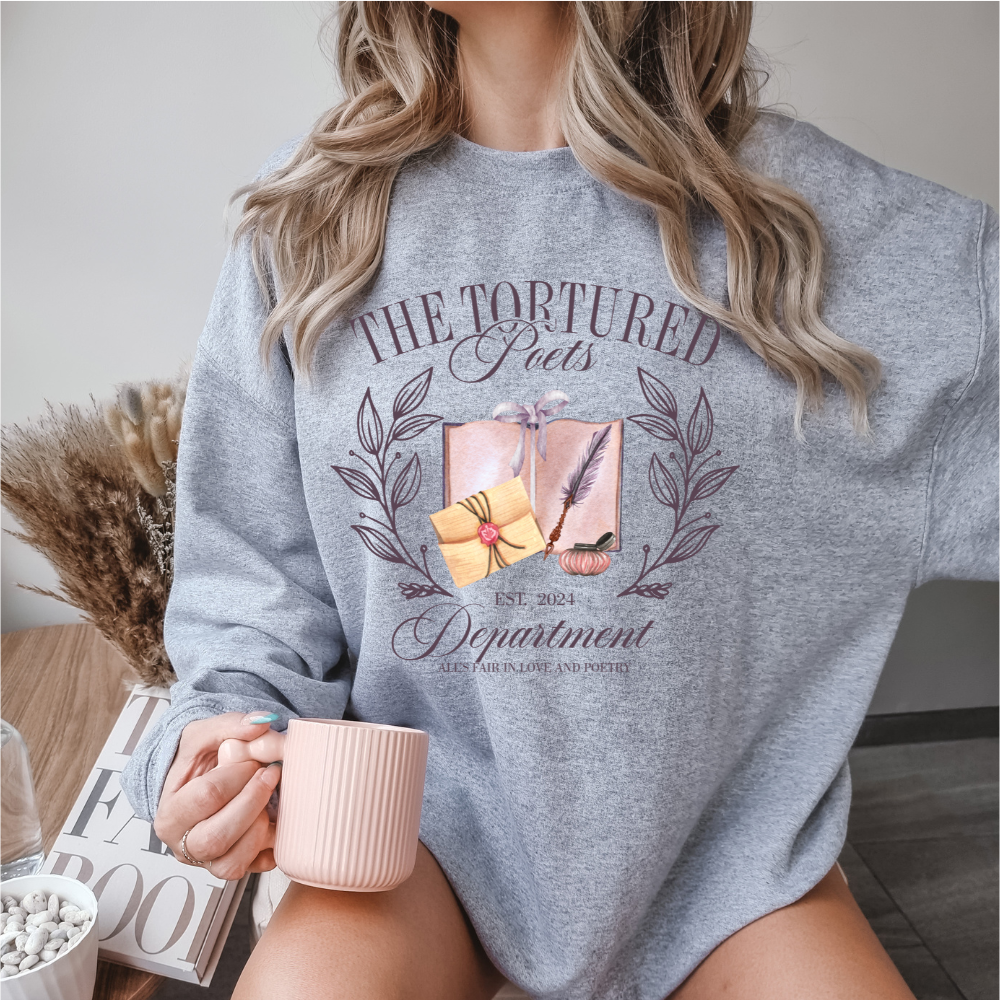 The Tortured Poets Department Crest Crewneck Sweatshirt (Multiple Colors)