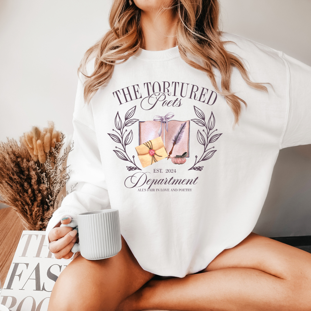 The Tortured Poets Department Crest Crewneck Sweatshirt (Multiple Colors)