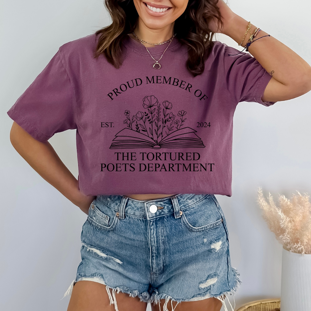 Proud Member of The Tortured Poets Department Comfort Colors T-Shirt (Multiple Colors)