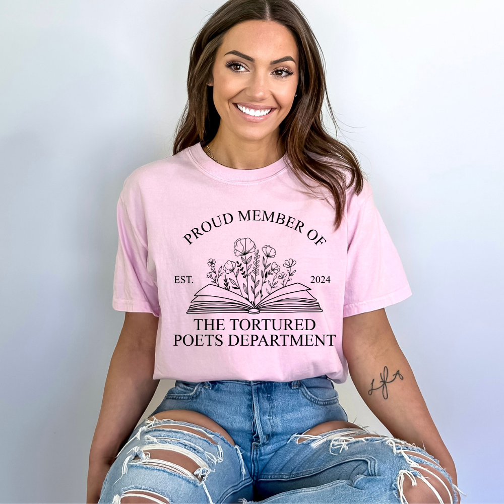 Proud Member of The Tortured Poets Department Comfort Colors T-Shirt (Multiple Colors)