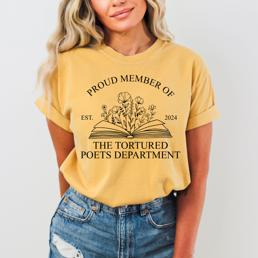 Proud Member of The Tortured Poets Department Comfort Colors T-Shirt (Multiple Colors)