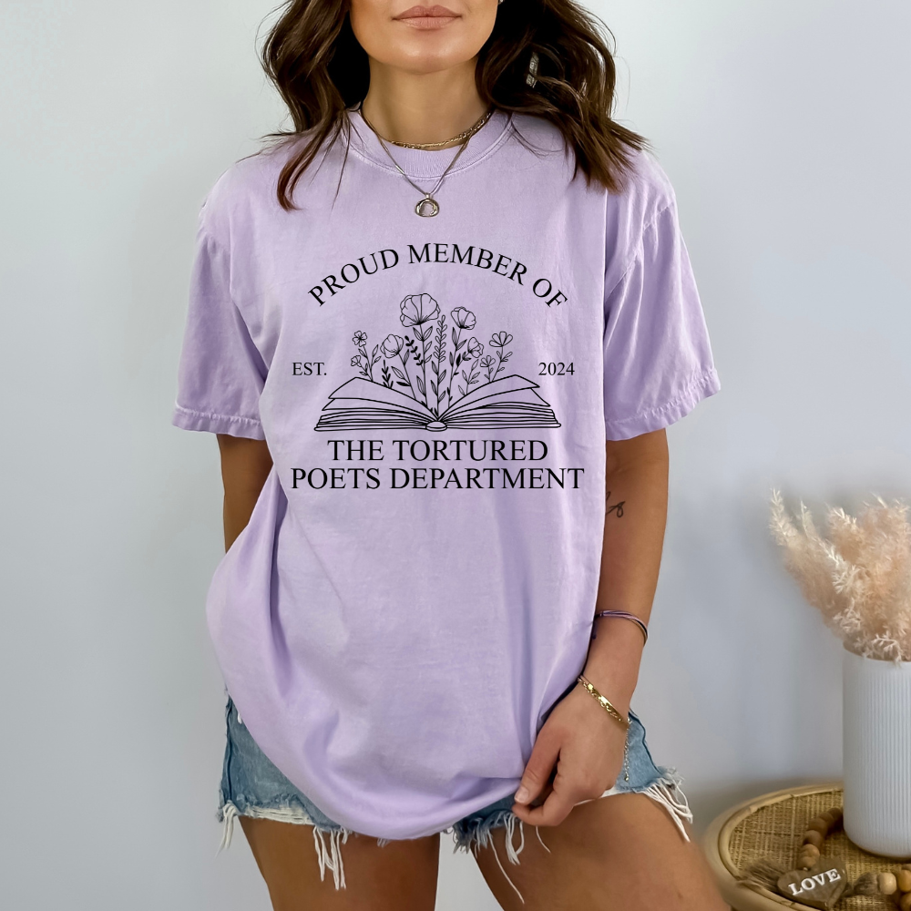 Proud Member of The Tortured Poets Department Comfort Colors T-Shirt (Multiple Colors)