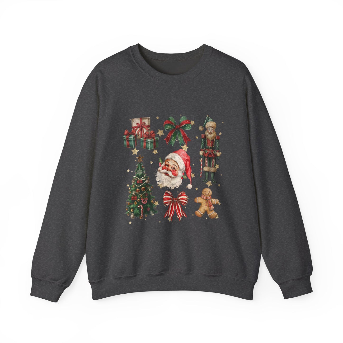 Santa Christmas Coquette Collage Crewneck Sweatshirt