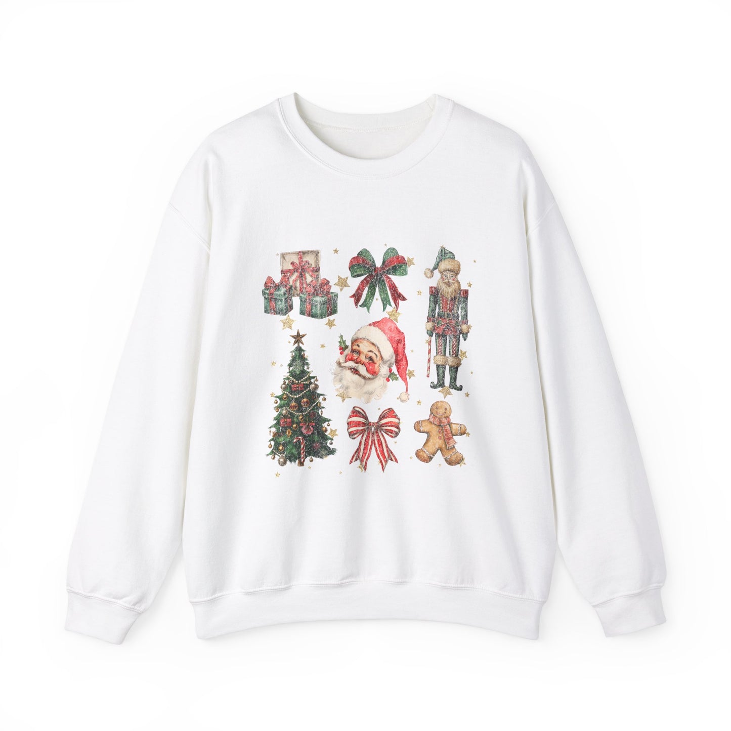 Santa Christmas Coquette Collage Crewneck Sweatshirt