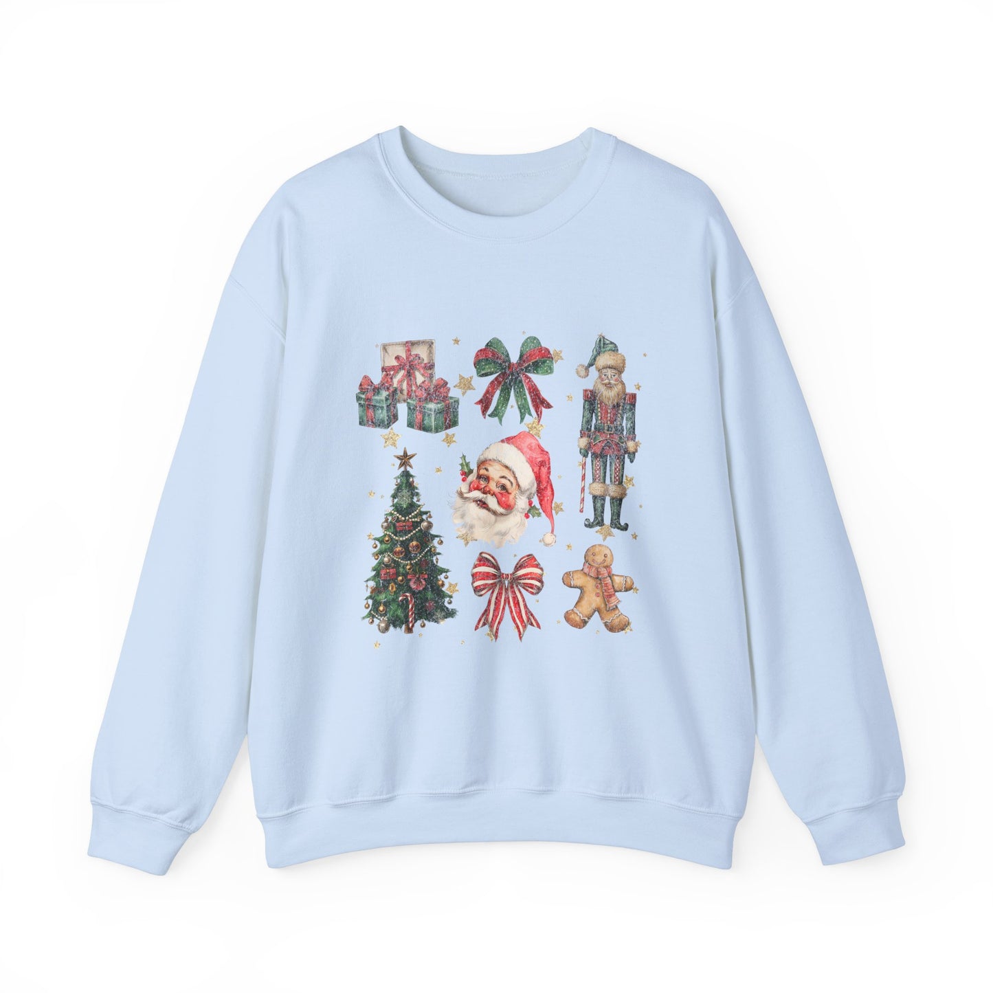 Santa Christmas Coquette Collage Crewneck Sweatshirt