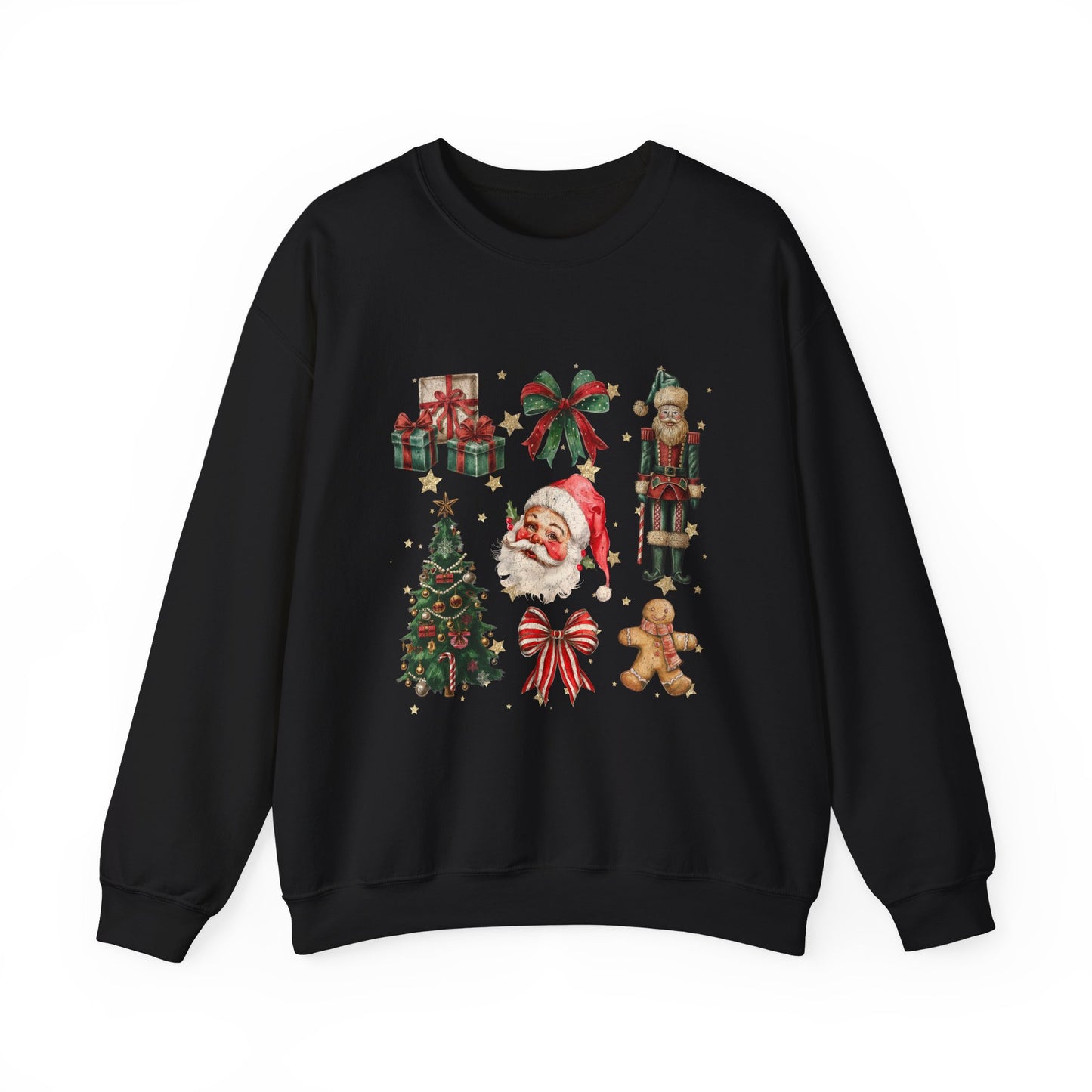 Santa Christmas Coquette Collage Crewneck Sweatshirt