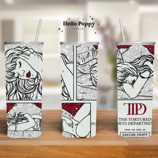 20 oz Stainless Tumbler - Tortured Poet's Department Comic